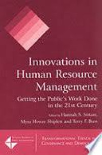 Image of Innovations in
Human Resource
Management
Getting the Public’s Work Done
in the 21st Century