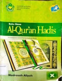 Image of al-qur'an hadis madrasah aliyah x [buku siswa]