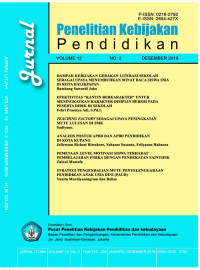 Image of Jurnal  Penelitian  Kebijakan  Pendidikan  (Jurnal  Litjak) Volume  11,  Nomor  2,  Bulan  Agustus  Tahun  2018